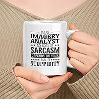 Vista 34 de Regalo para Gis Analyst - Taza de cerámica blanca de 11 oz y 15 onzas - Mi nivel de sarcasmo depende de tu nivel