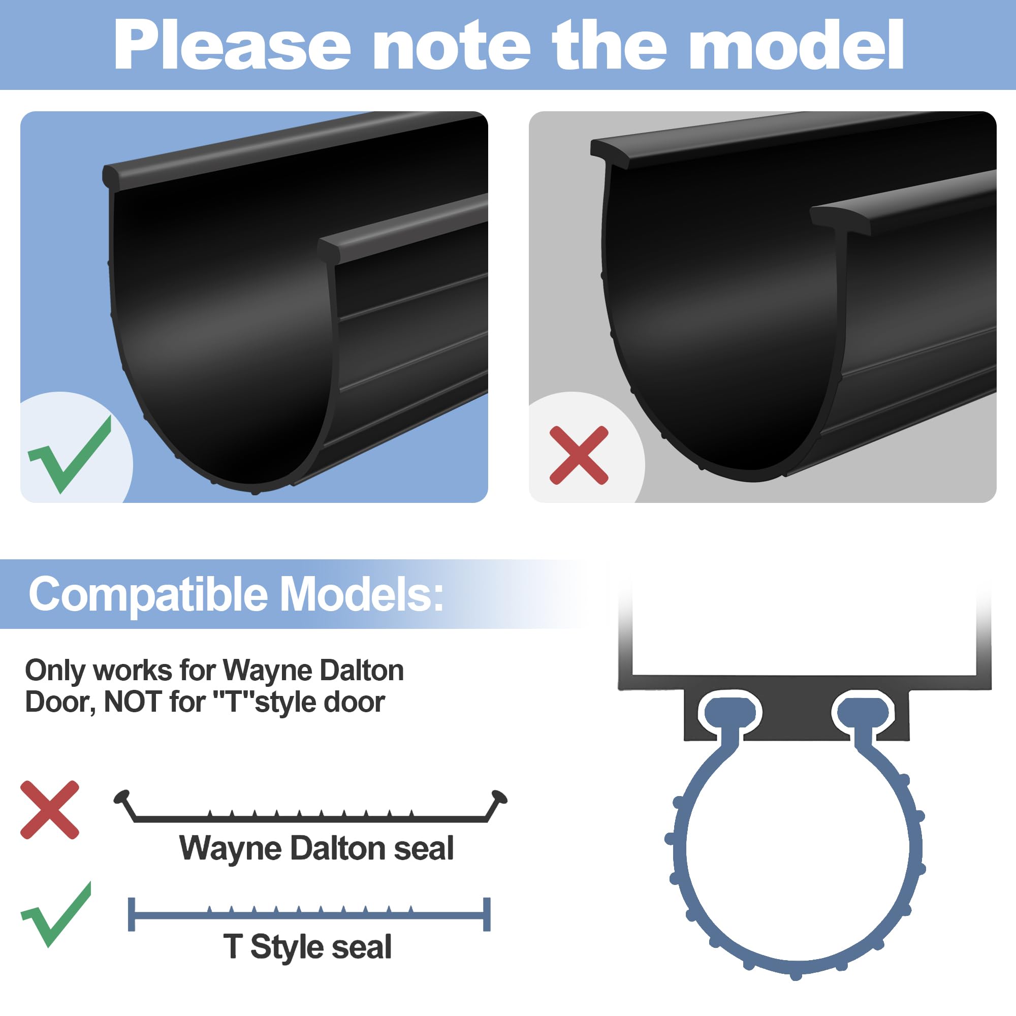Replaceent For Wayne Dalton Garage Door Botto Weather Seal 154448 For Weather Stripping Fit 18 - View #9