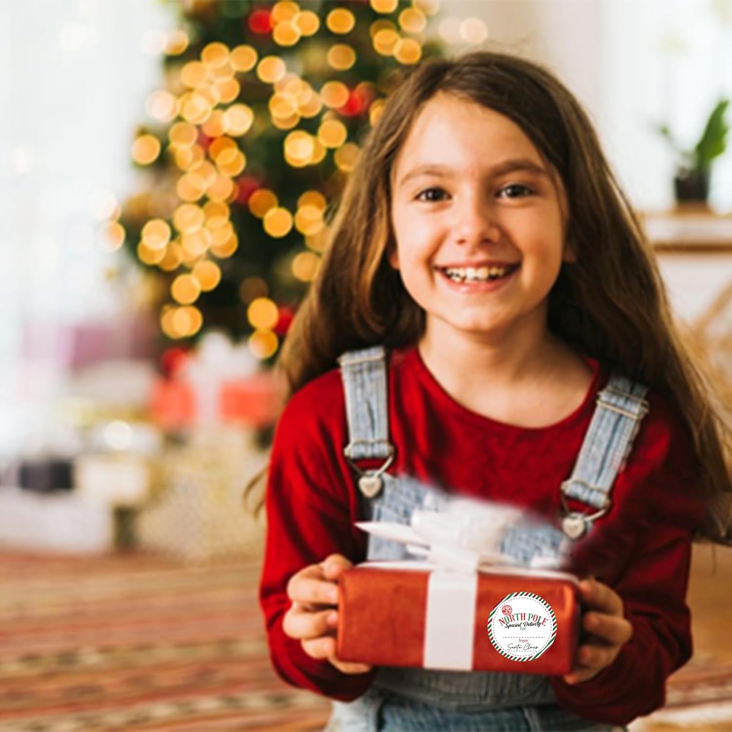 96 Pieces from Santa Claus Gift Tag Stickers Christmas Gift Tags Stickers from Santa North Pole Delivery Labels for Xmas Present Wrapping Party Favors, 2 inches - Image 5