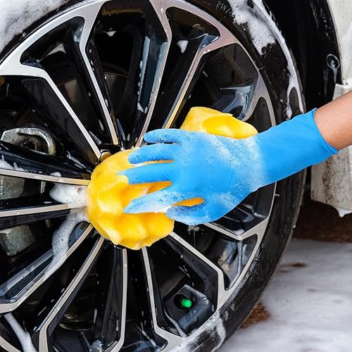 Miniatura 7 de Schneider Guantes de examen de nitrilo, puño extendido de 12 pulgadas, XL, caja de 50 unidades, 4 mil, guantes desechables sin látex, sin polvo para