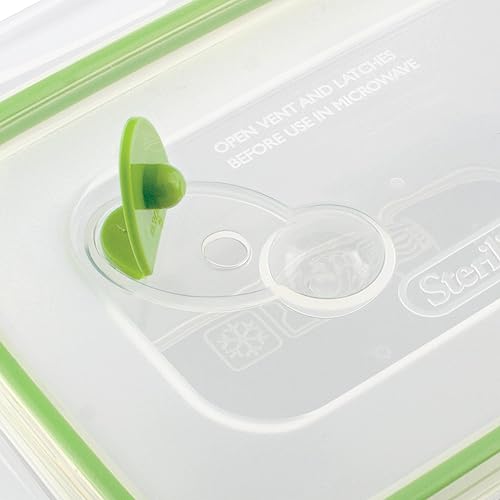 Miniatura 7 de Sterilite Ultra-Seal 4.5 tazas rectángulo, recipiente hermético para almacenamiento de alimentos, tapa con pestillo, apto para microondas y