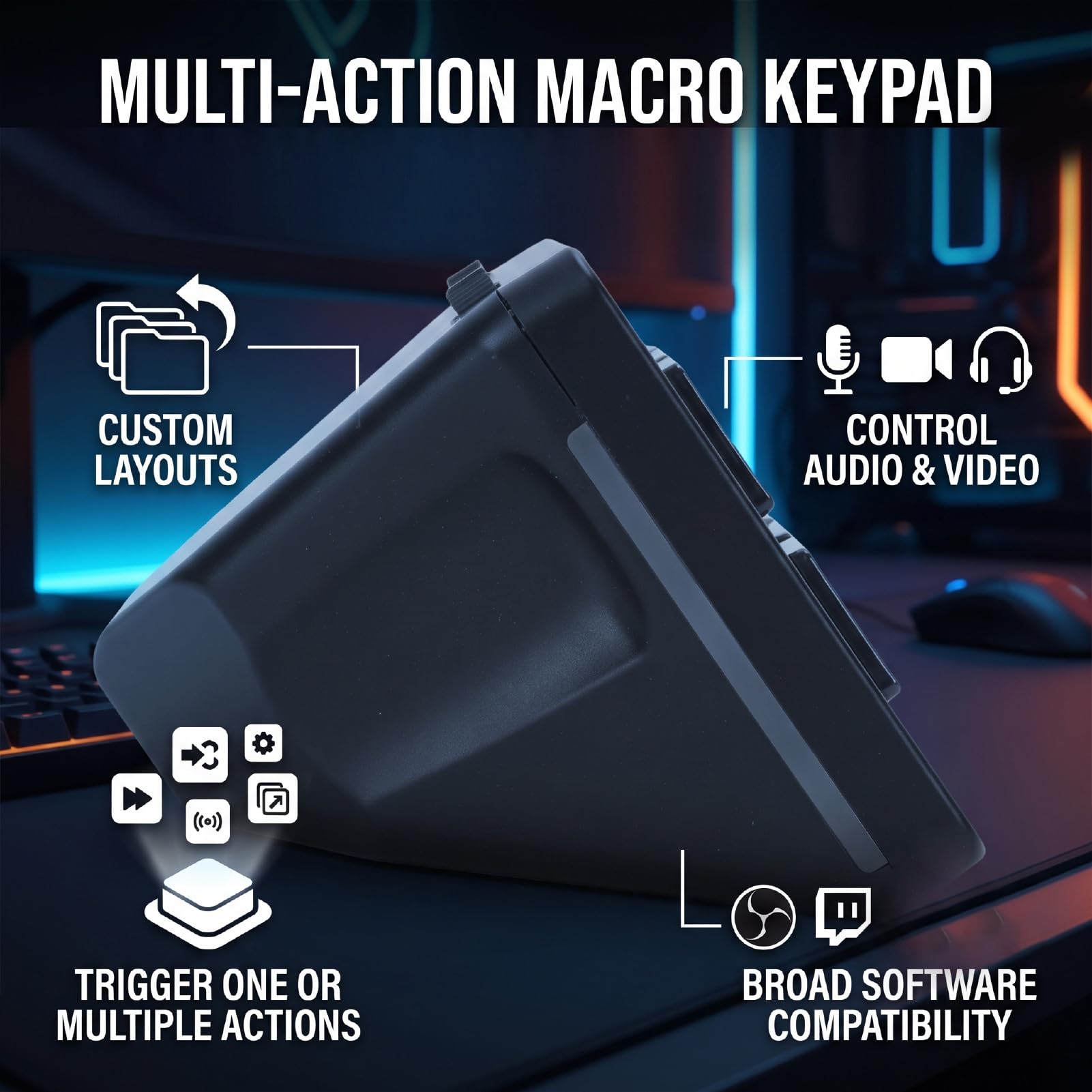 Sxhlseller Teclado Macro de 6 Teclas Teclado de Acceso Directo