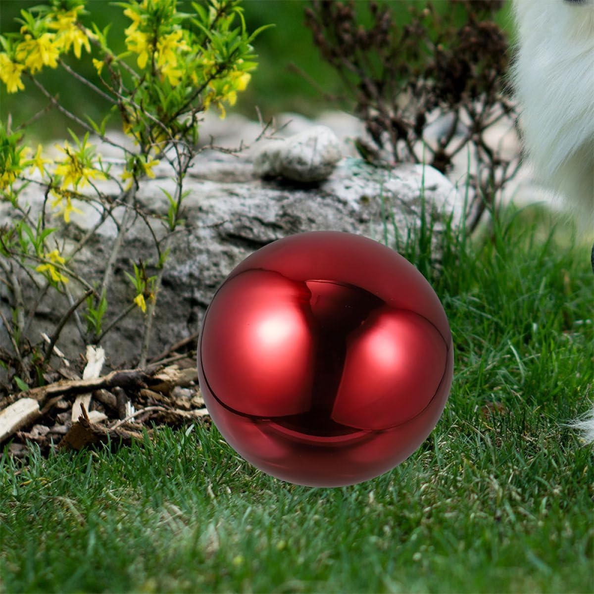 ARTIBETTER Gazing Mirror Ball 4.72in Stainless Steel Mirror Globe for Garden Patio Lawn Indoor Outdoor Decor Reflective Sphere for Living Room Bedroom Kitchen image 2