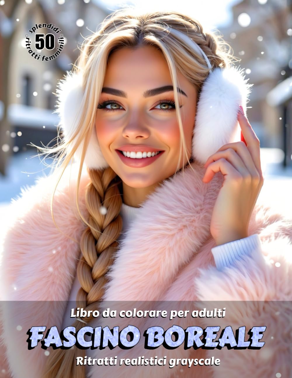 FASCINO BOREALE – Libro da colorare per Adulti | Ritratti realistici Grayscale (in scala di grigi) | Splendidi ritratti femminili da colorare | Relax, ... Edizione italiana (Avventure colorate)