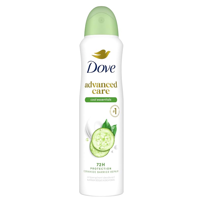 Desodorante antitranspirante spray seco Dove Advanced Care Cool Essentials com Pro Ceramide Technology, 112 mL