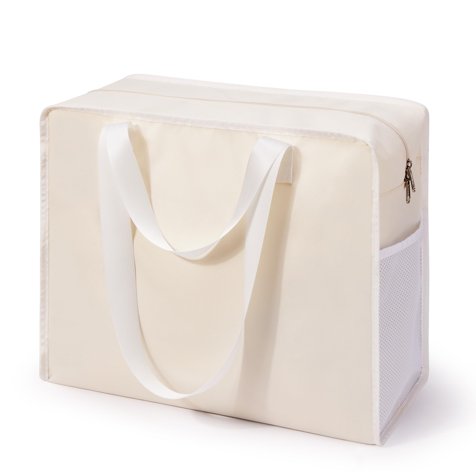 Utility Tote Beach Bag Waterproof Sandproof Women 38L Large Travel Shoulder Handbag Pool Bag Zip Foldable Bottom Pad