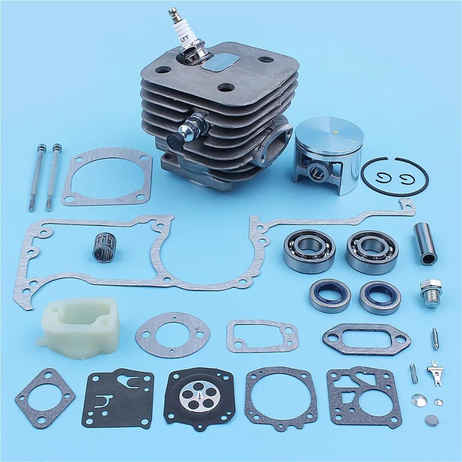 Kit cylindre chromé 52mm anti-serrage pour moteurs Husqvarna 268 et 272XP