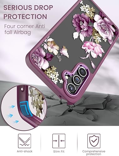 Miniatura 6 de Funda para Samsung Galaxy A54 5G con protector de pantalla de vidrio templado 2 unidades, protección de grado militar TPU delgado y suave