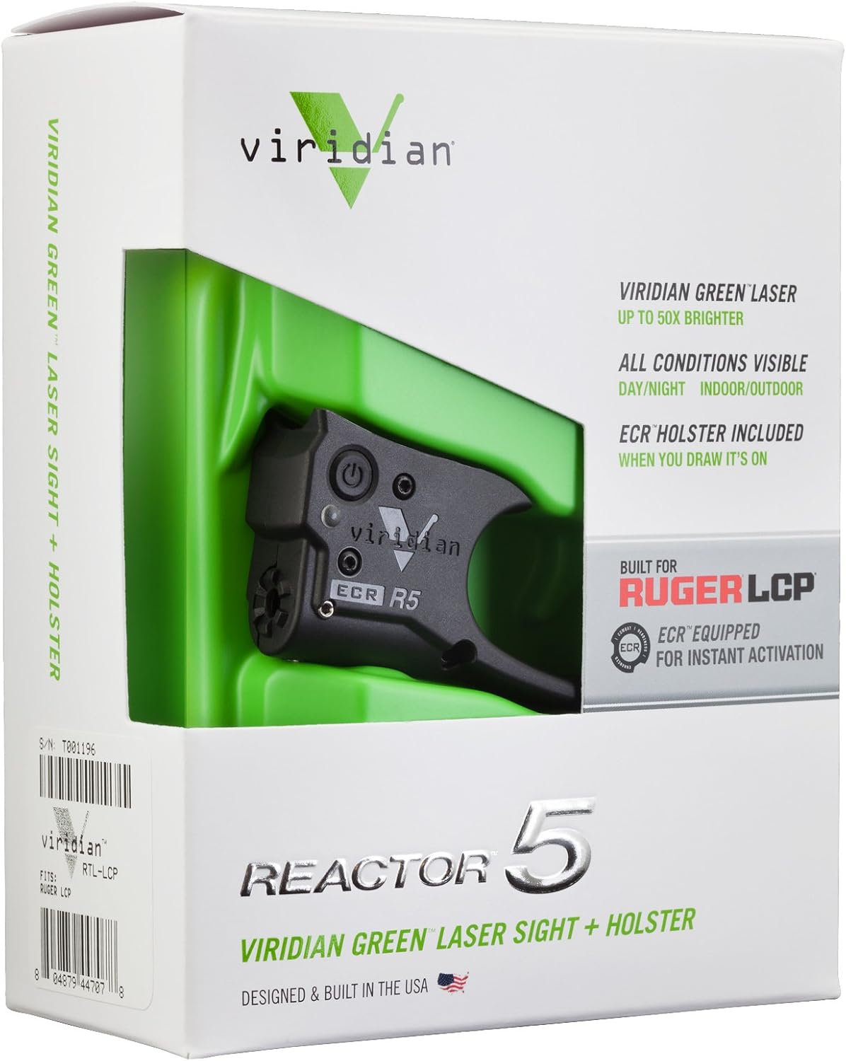 Viridian Reactor 5 Gen 2 Green Laser Sight with Instant-ON Holster (Ruger LCP) : Sports & Outdoors