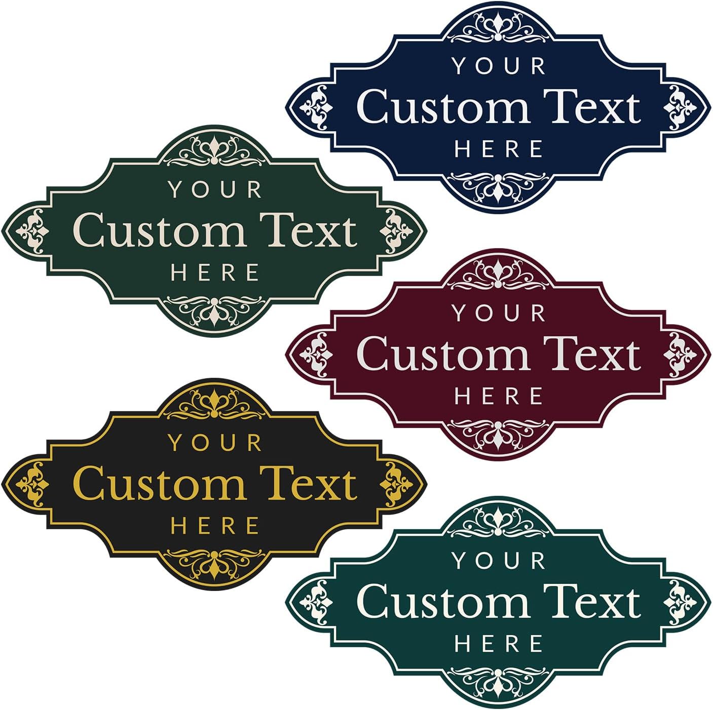 Custom Frontier Elegant Sign – Crimson Mist – X-Large (5.5"x11") | Elegant Personalized Sign, Modern Home & Office Décor