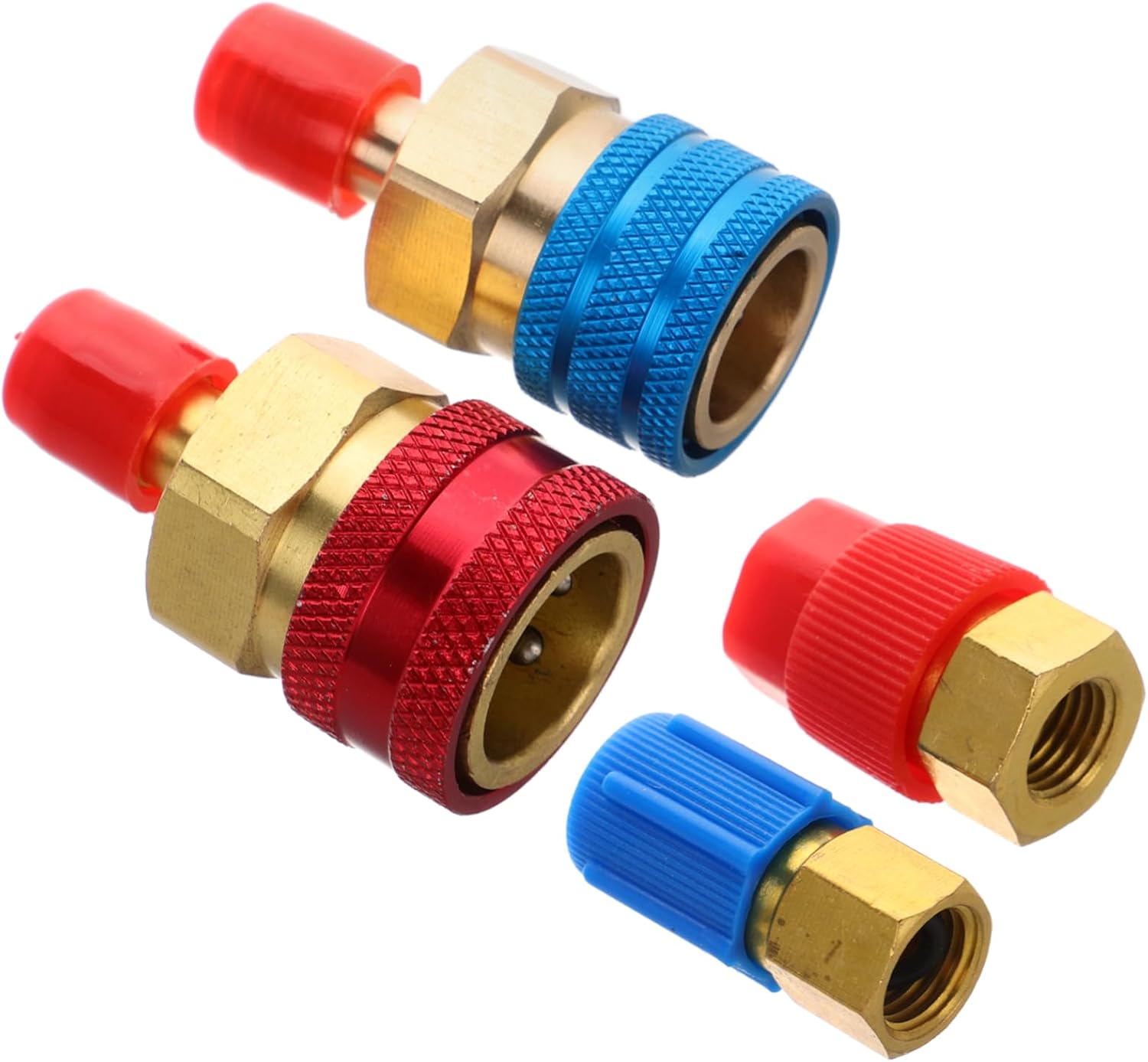 STOBAZA 1set Quick Coupler Adapter Kit for Automotive Air Conditioning Recharge Construction Compatible Low and High User-Friendly Design for Easy Connection