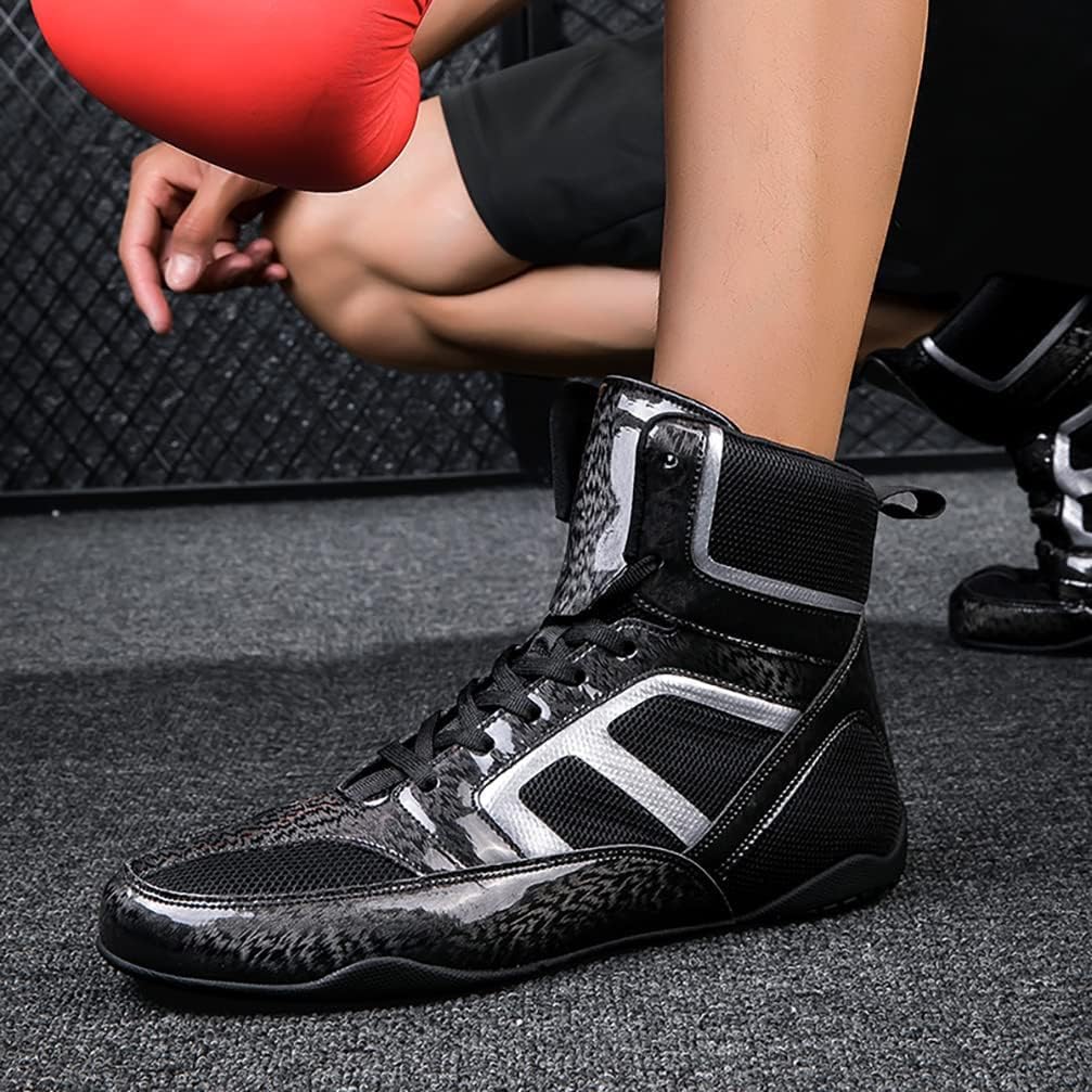 Men's Wrestling Shoes High-top Non-Slip Professional Training Shoes Lightweight Breathable Boxing Shoes