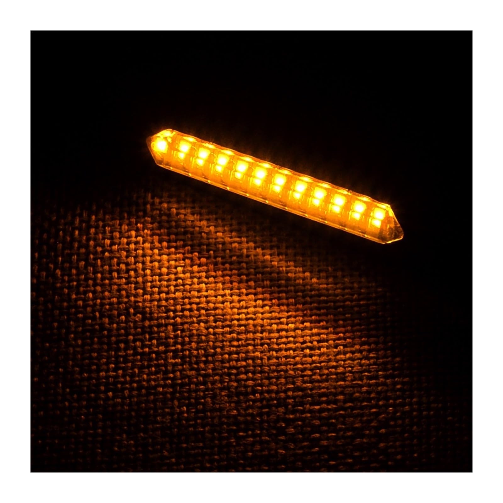 Genérico Intermitentes motos Intermitentes motos 1 par de luces LED universales delanteras, izquierdas, traseras y derechas de 12V para señal de flujo secuencial de agua, luz ámbar intermitente