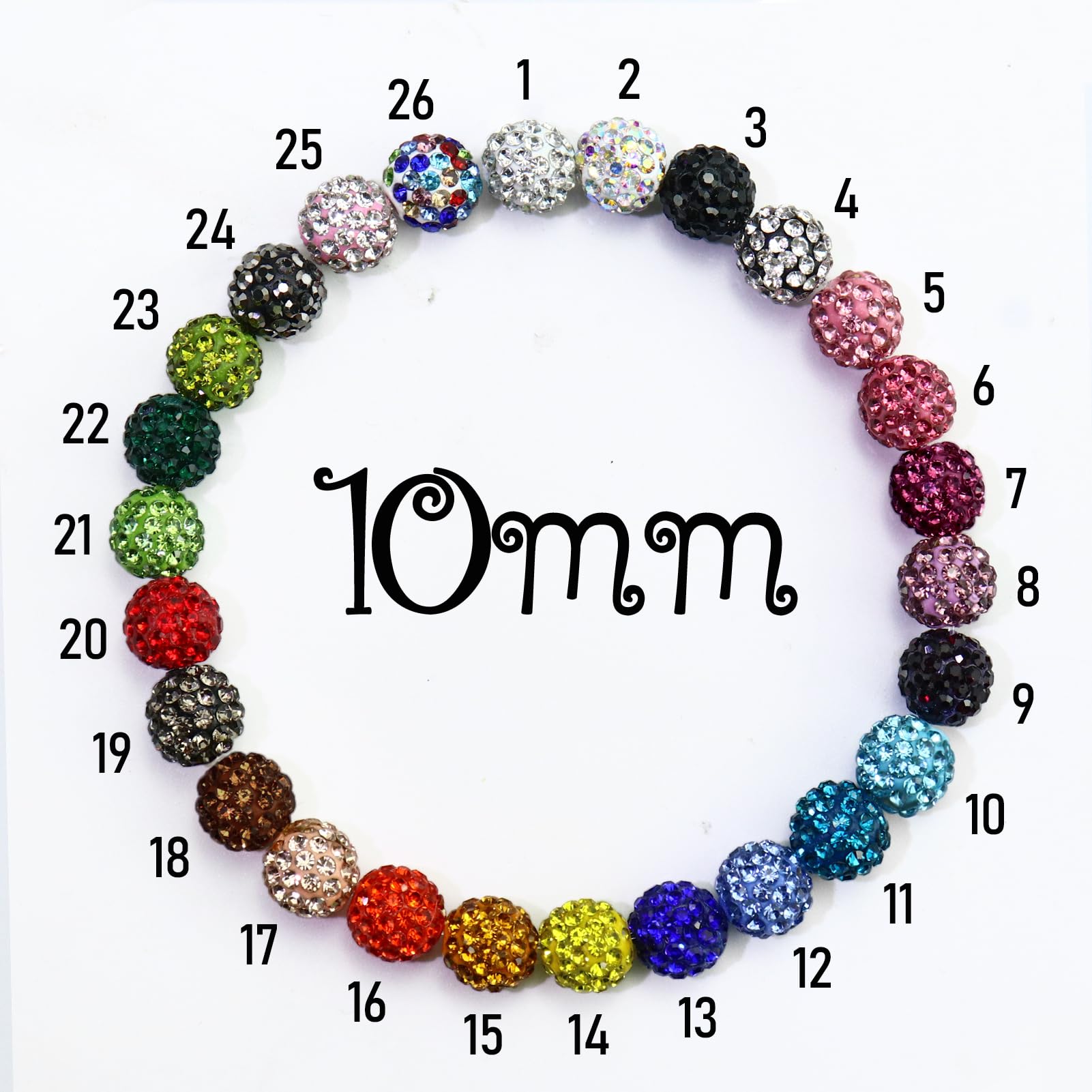 Lot De 10 Perles Strass Argenté : Perles Par Les Petit Bazar De Moon - Foto 3