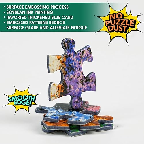 Vista 84 de MOMIBOOK Rompecabezas de 1000 piezas para adultos, rompecabezas de Civet Cat River View, imagen de pintura, rompecabezas de gato chino, desafiante