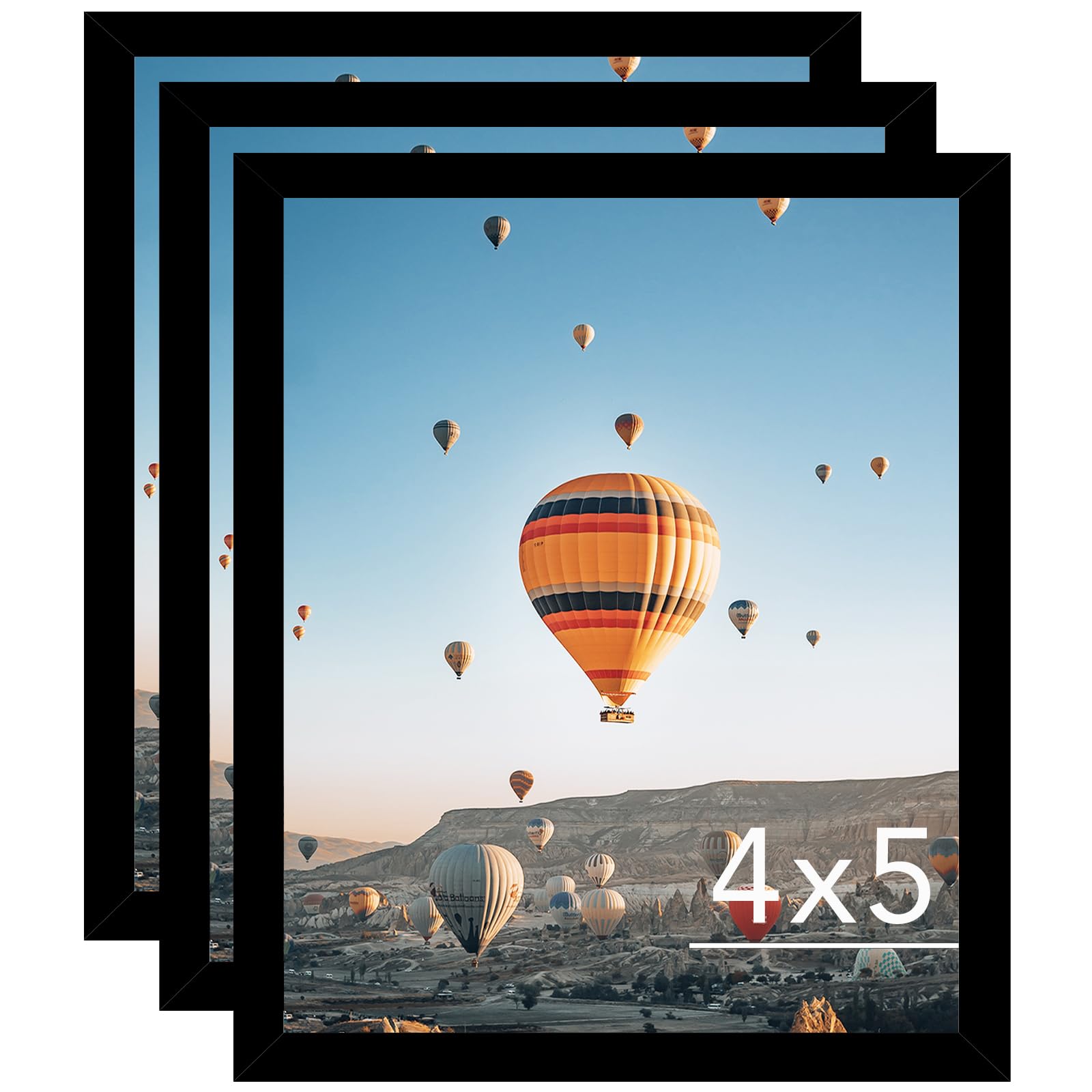 Amazon.com: JCJMY 4x5 Picture Frame Set of 3 Black for Wall