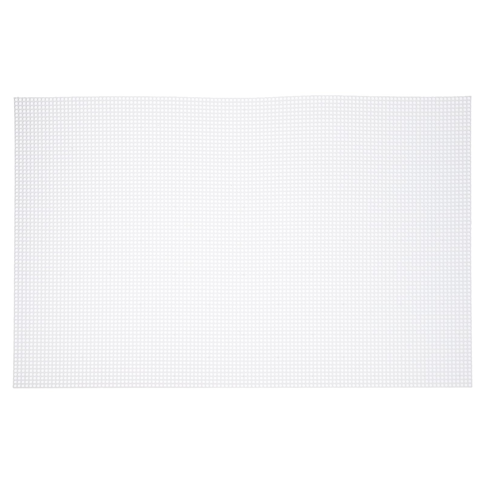 Malla de plástico para bordar de alta resistencia y lienzo cuadrado blanco de 13 x 20 pulgadas