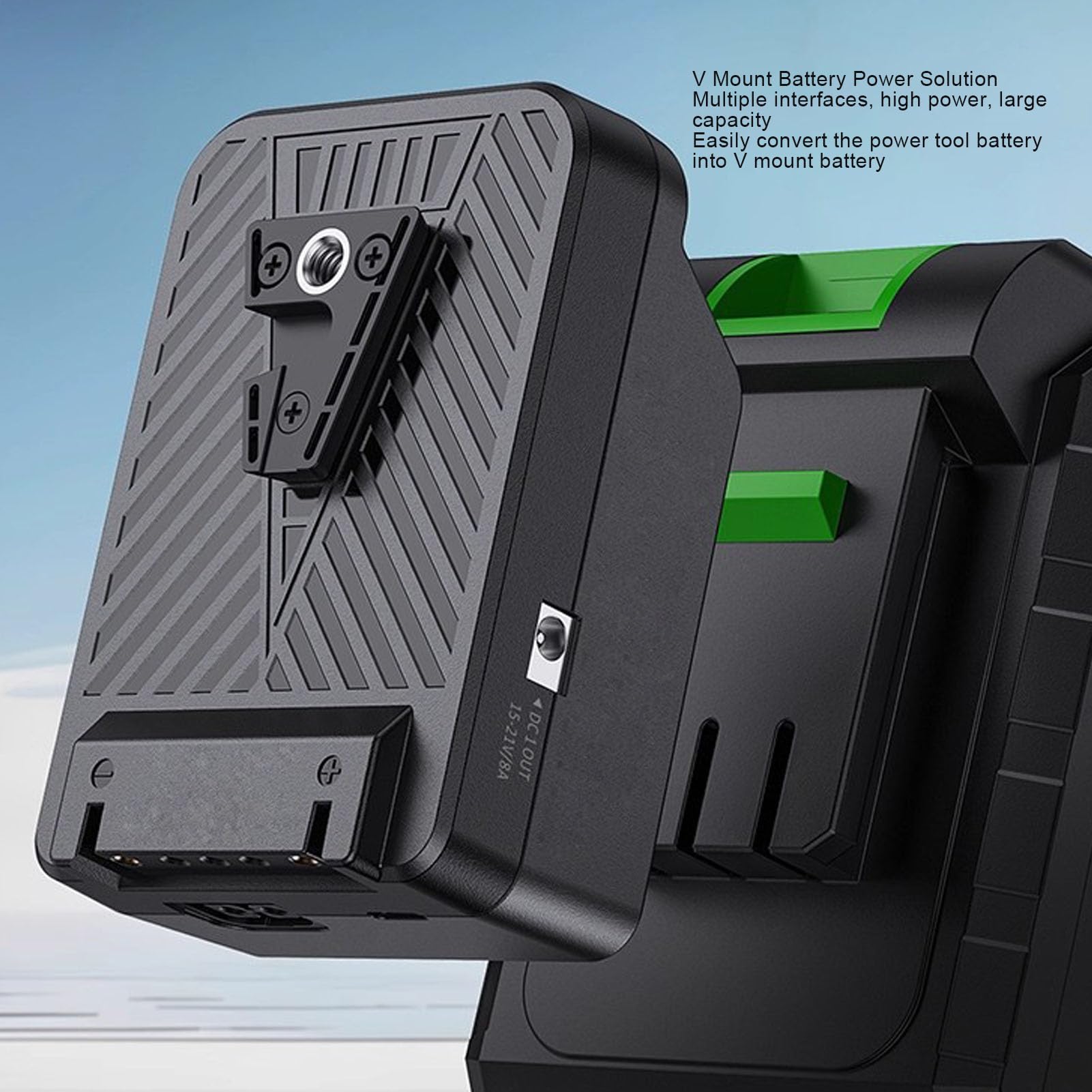 KIMISS Placa de Batería de Montaje en V, Adaptador de 100 W, Convertidor de Batería de Herramienta Eléctrica, con Salidas USB Tap DC para Cámara Drone Laptop