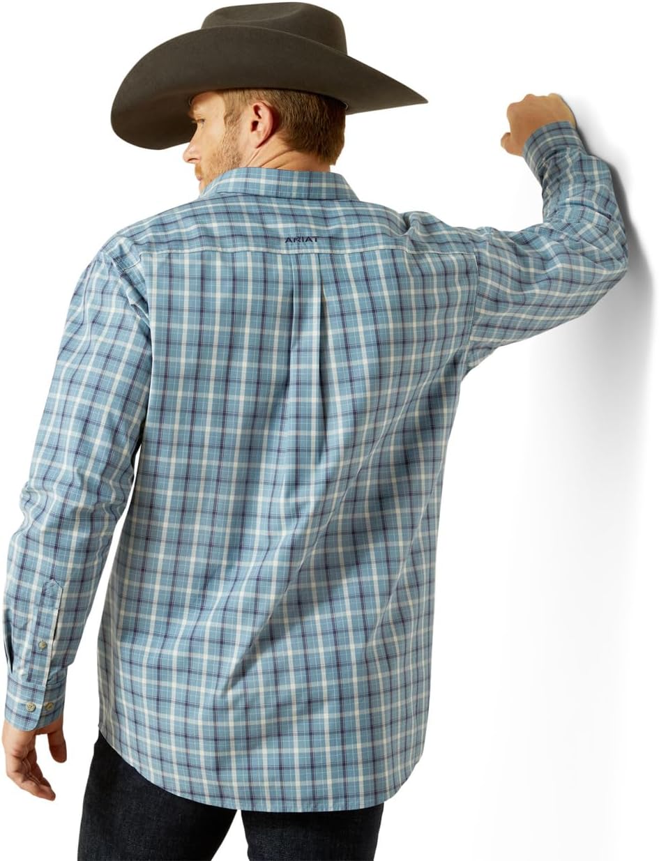 ARIAT Men Pro Series Troy Classic Fit Shirt Blue - Image 2