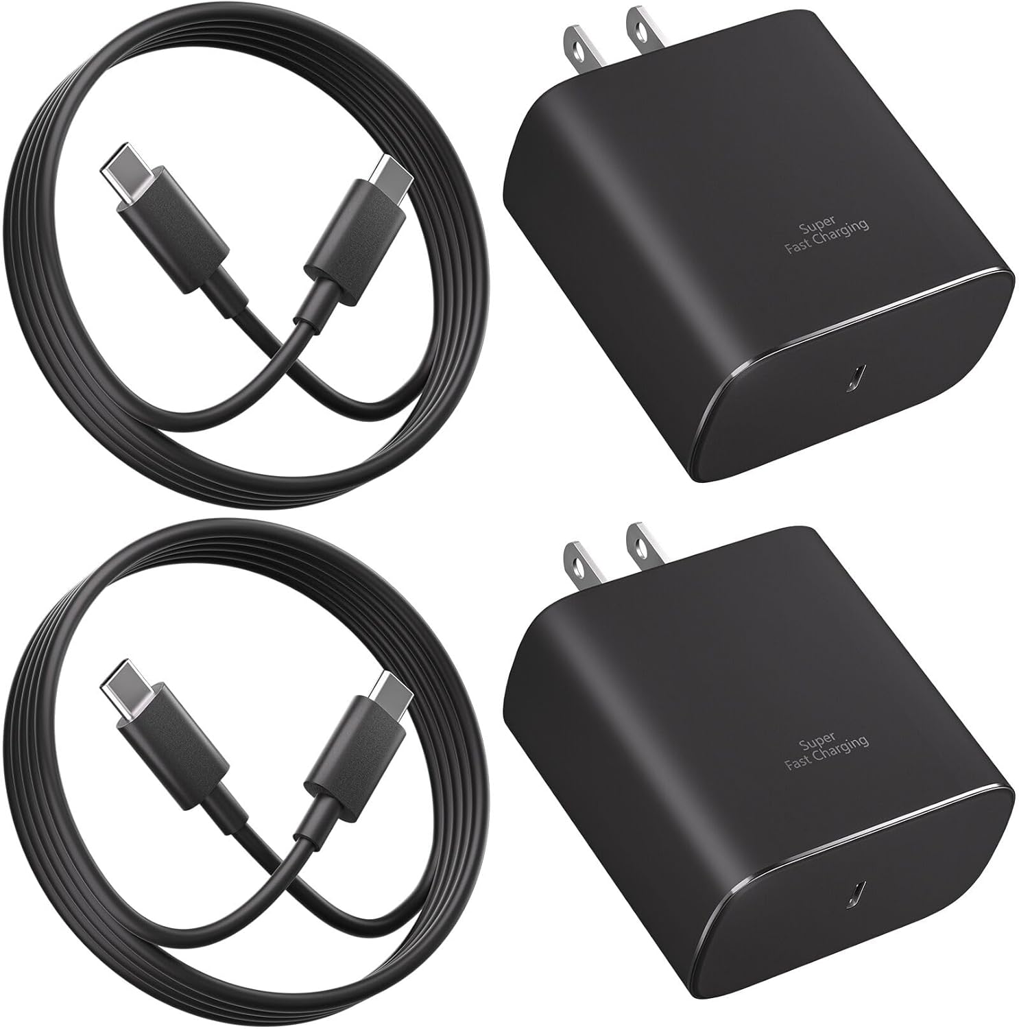 Super Fast Charger 45W USB C Android Phone Chargers,2Pack 3FT Charger Fast Charging Cord,Quick Type C Charger Wall Block Compatible with SamsungGalaxy S26 Ultra/S26+/S25+/S25/S24/S23/S22/S21/S20,Black