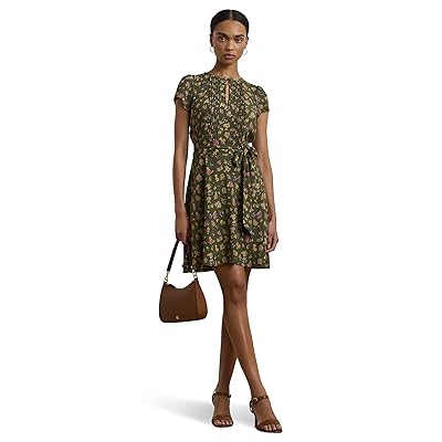 Lauren Ralph Lauren Tadorche Short Sleeve Day Dress Women
