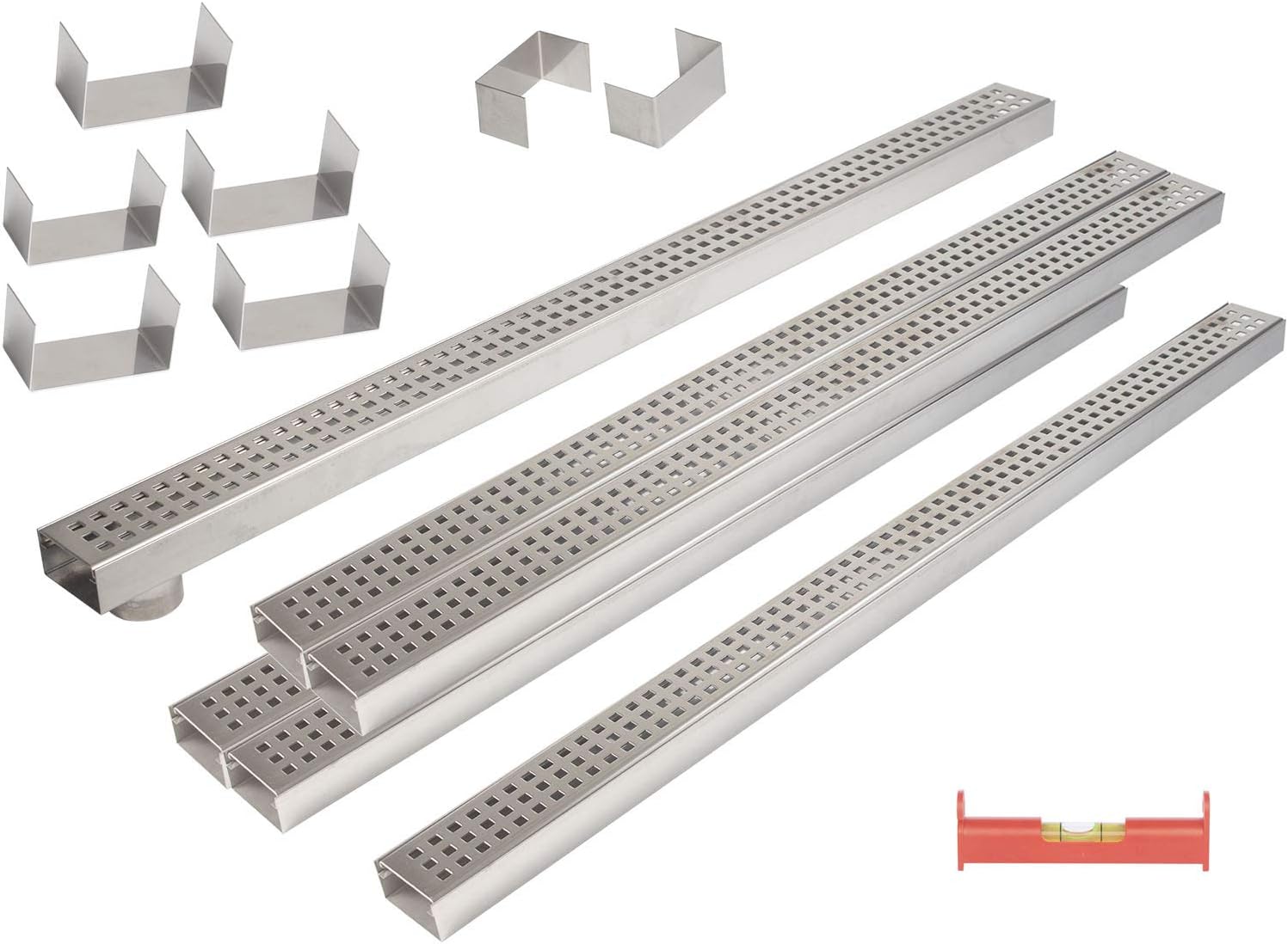 Edelstahl Entwässerungsgitter 30x30cm Eckig - Schwerlast Drainagerost Für Garten & Terrasse