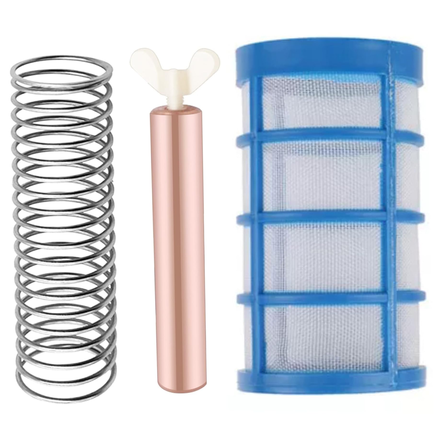 Anode en cuivre piscine anti eau trouble avec panier écumoire de rechange