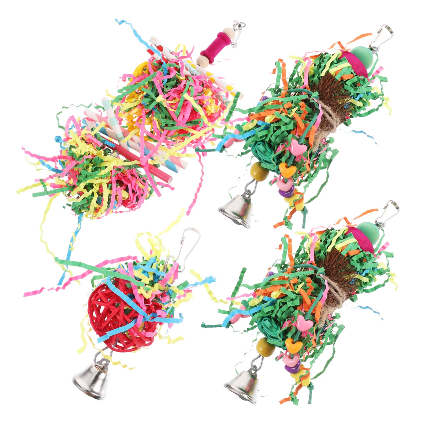 Yardwe 20stücke Papageien Kauspielzeug Lustiges Vogelspielzeug Für Käfige Interaktive Spielzeuge Beißen Für Wellensittiche Und Andere Vögel Farbe Zufällig