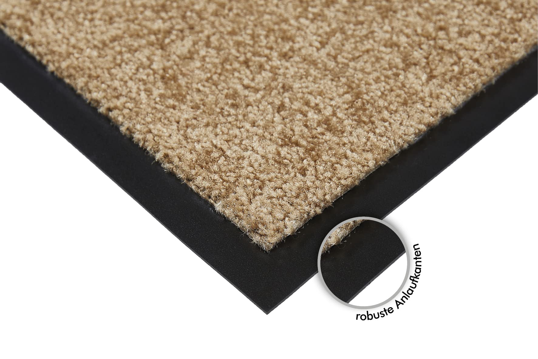 andiamo Zerbino di alta qualità Wash & Clean – resistente zerbino ingresso casa – come zerbino interno o come zerbino esterno coperto – zerbino assorbente 90 x 120 cm beige
