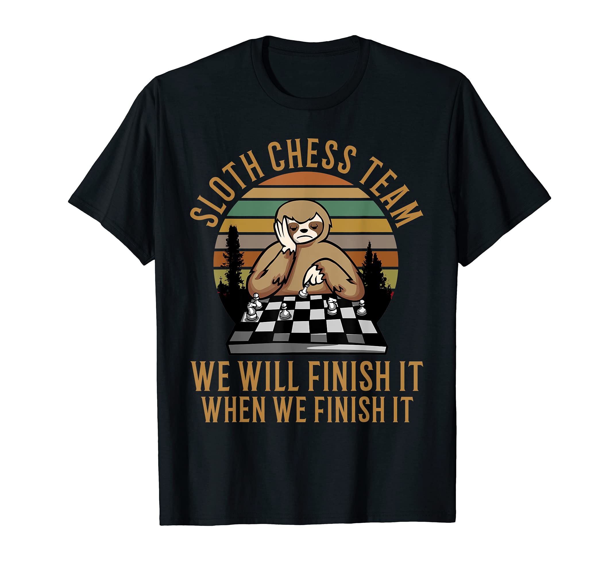 Sloth Chess Team Funny Slow Chess Players gift T-Shirt
