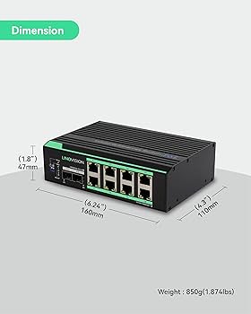 LINOVISION 産業用8ポートフルギガビットPOE Amazon.com: LINOVISION Industrial 8-Port Full Gigabit POE++