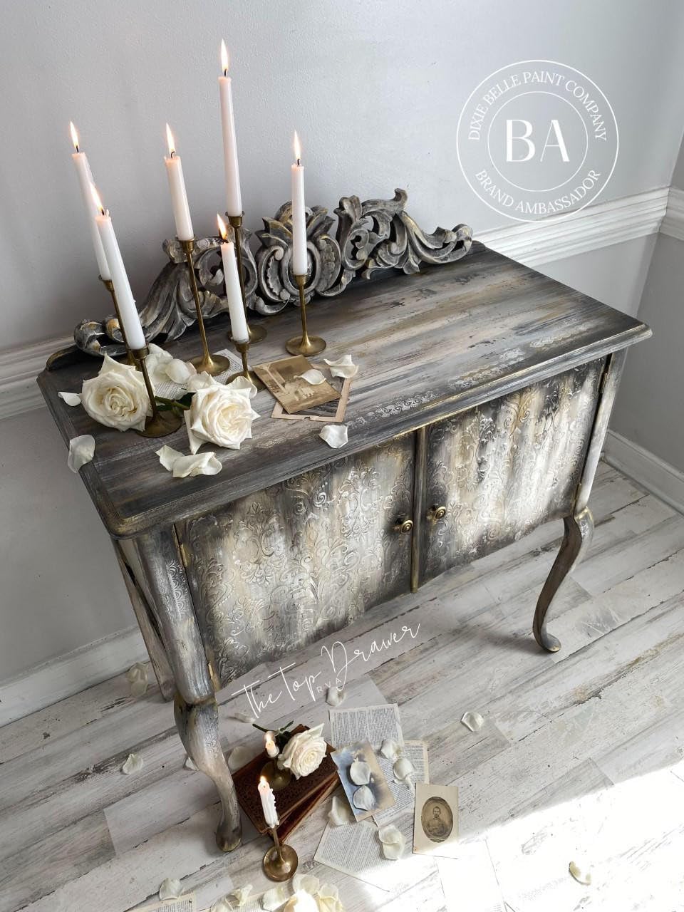 Victorian Damask Mylar Stencil by Dixie Belle Paint Company