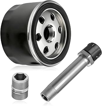 MIU13767B Easy Change Conversion Kit AM125424 Oil Filter & AM131611 Drain Plug & MIU13767 Adapter Fitting for John Dee-re Lawn/Garden Tractor E120, E130, E150, E160, E170, E180, X166R, Z335E etc