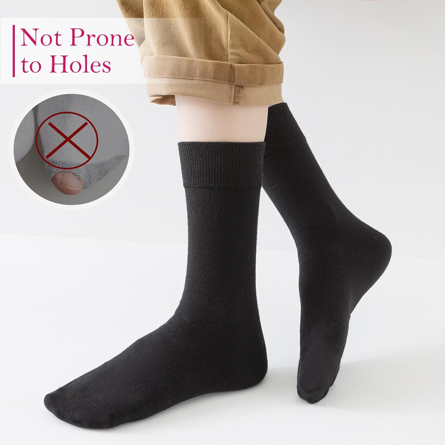 Josnown Womens Cotton Socks Thin Above Ankle Crew Socks for Women Girls Clothes 5 Pairs - Image 4