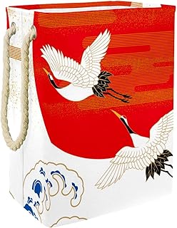 Boîte De Rangement Soleil Et Grue Blanche Panier À Linge De Rangement Panier À Linge Pour Vêtements Sales Panier À Linge Pliable 49x30x40.5 cm