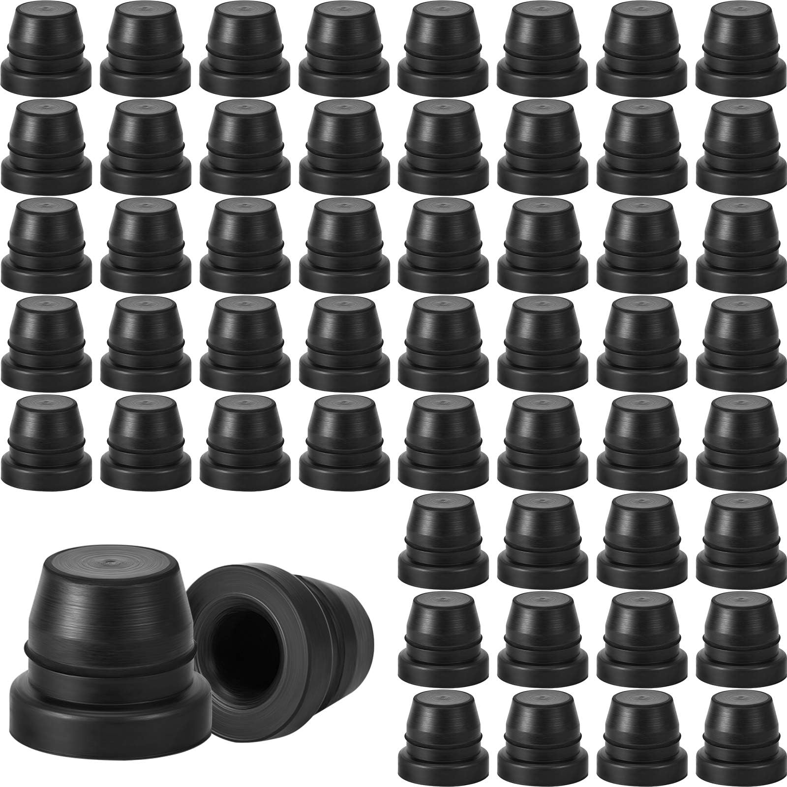 BBTO 60 Pieces Brake Bleeder Screw Cap Grease Fitting Cap Rubber Dust Cover for Cars and Motorcycles