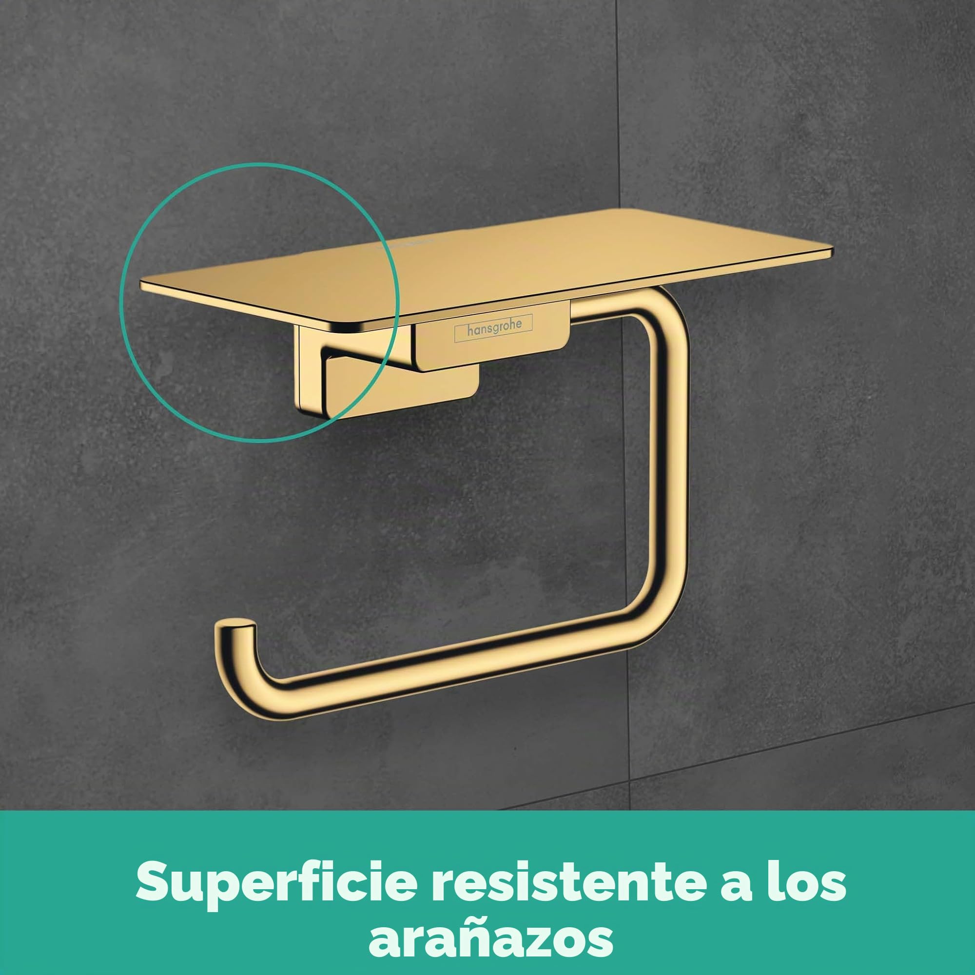 hansgrohe AddStoris Portarrollos con repisa, negro mate, 41772670