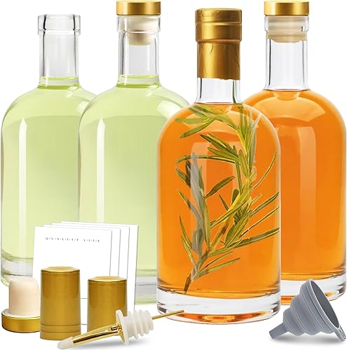 Botella dispensadora de aceite de oliva para cocina, juego de dispensador de aceite y vinagre de vidrio transparente, dispensador de jarabe de café,