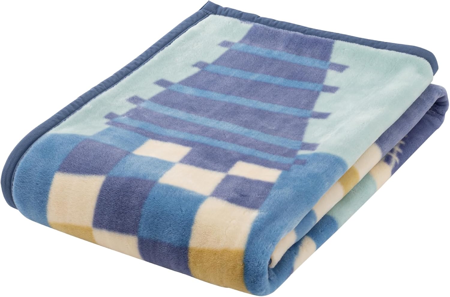 昭和レトロ 赤と茶色のチェック柄のフリンジ付きこたつ上掛け、180