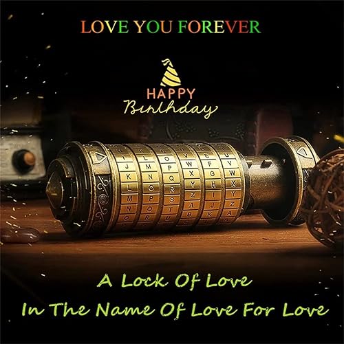 Vista 9 de Cryptex - Cajas de rompecabezas con código Da Vinci, Mini Cryptex Lock, aniversario, día de San Valentín, rompecabezas de cumpleaños, regalos