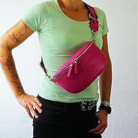 Marsupio Da Donna Dragon Leather In Nylon Rosa – 33x14x10 Cm, Con Ciondolo Fatato Regalo, Stile Unico - 2