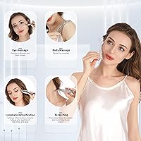 Vista 3 de KECC Masajeador facial Gua Sha (cola de pescado), varillas de rodillo frío de acero inoxidable para ojos faciales, herramienta de elevación