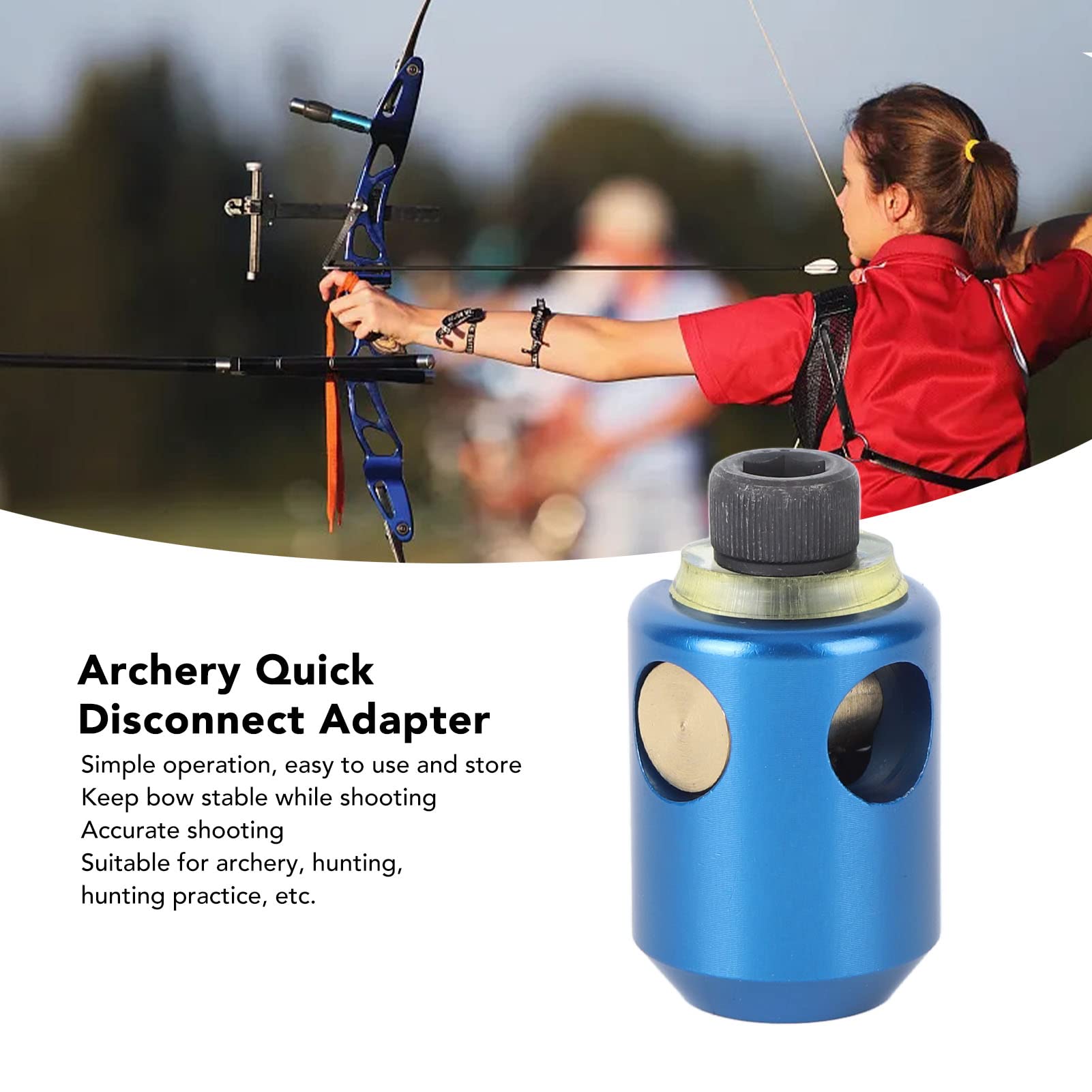 Adaptateur de Déconnexion Rapide de Tir à l'arc, Opération Simple Adaptateur de Stabilisateur d'arc de Démontage Rapide en Alliage d'aluminium pour la Chasse