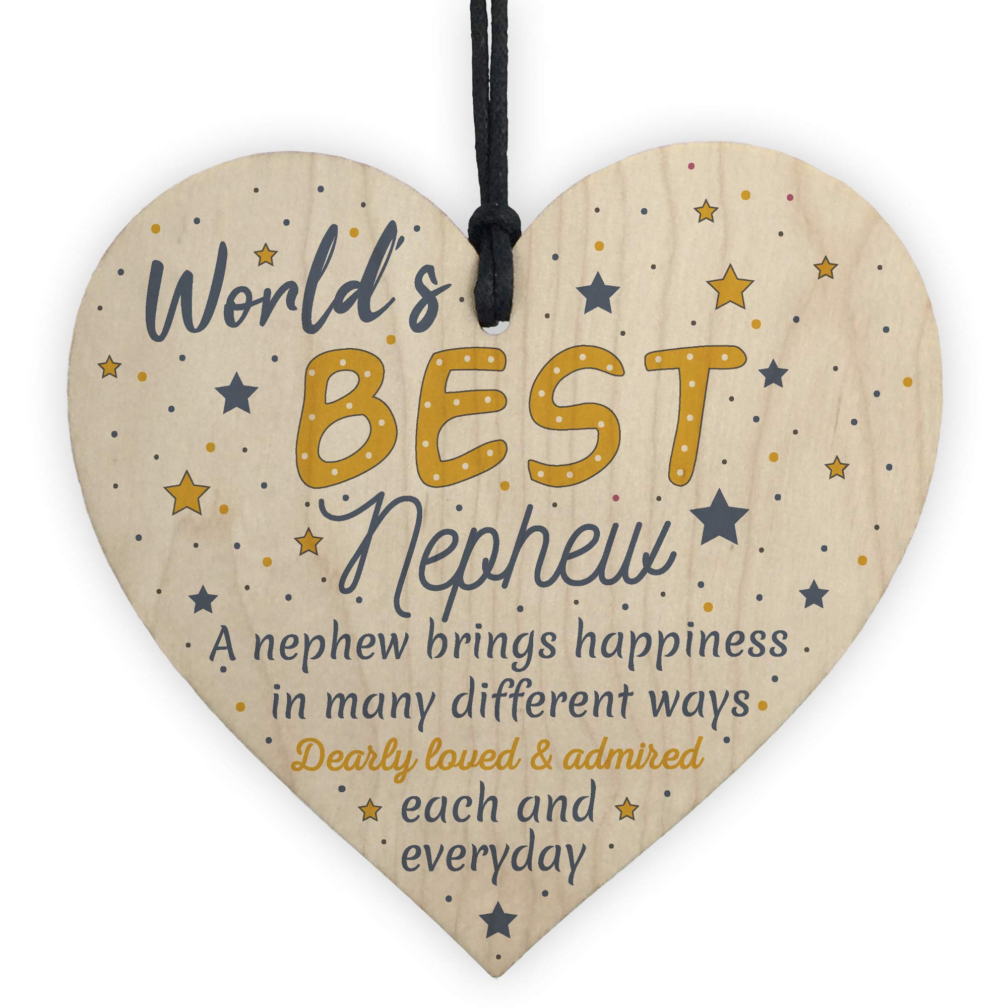 RED OCEAN Best Nephew Birthday Christening Auntie Uncle Gifts Family Plaque Keepsake