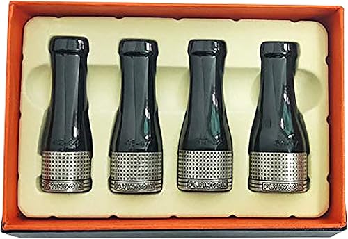 Juego de tubos de cigarros de 4 tamaños, diseño de escultura de resina de cobre puro, juego de tubos de cigarros, plata brillante, dorado, plata