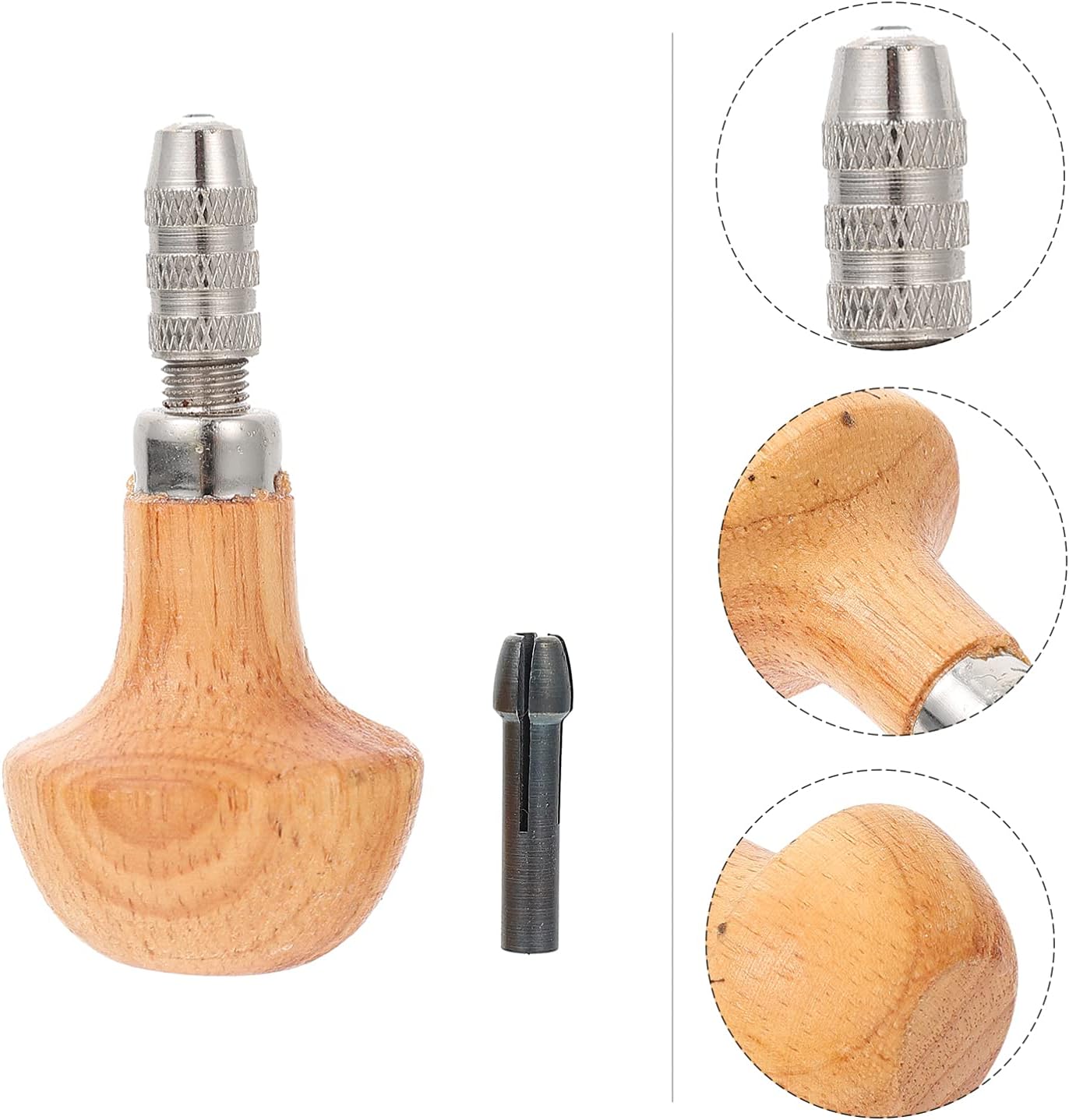 Hemobllo 3sets Pin Vise Jewelry Tool Wooden Handle for Watchmaking and Jewelry Making Accommodates Drill Bits for Beads