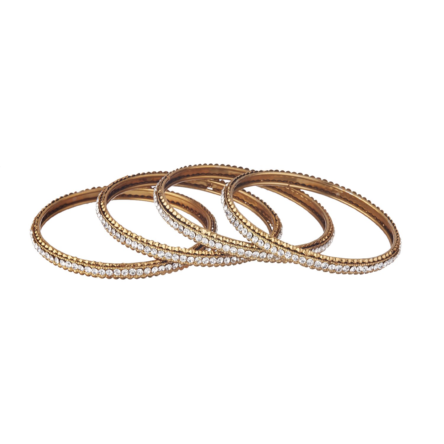 ZENEME Bangle Gold Plated Premium CZ Stone Studded Designer Bangles Jewellery For Women & Girls (2.4) (B01N5QAHJO) Amazon Price History, Amazon Price Tracker