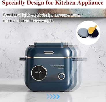 Appliance Sliders, 12Pcs, Grey, Plastic, Round, Kitchen Appliance Accessories