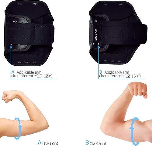 Miniatura 7 de Funda con brazalete para teléfono celular para iPhone 15, 14, Pro con banda ajustable y soporte para llaves para correr, hacer ejercicio y recreación