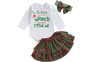 Adorable Grinchy Christmas Outfit for Toddler Girls